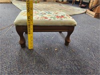 Small Floral Decor Wooden Footstool
