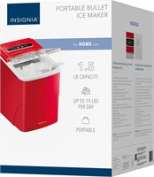 $126  Insignia Ice Maker, Auto-Off, Red