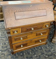 Oak Victorian Slant Front Desk