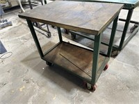 Timber Topped Mobile Work Bench, 600mm x 1000mm