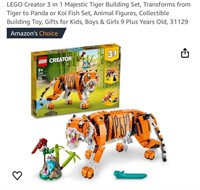LEGO Creator 3 in 1 Majestic Tiger Building Set