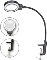 LED Lighted Magnifying Glass with Built-in Clamp,