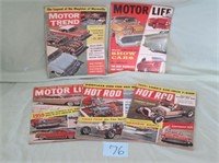 5 Motor Trend & Hot Road Magazines 1950s