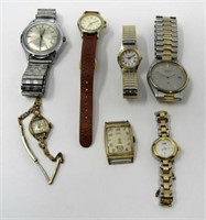 7 ASSORTED WRIST WATCHES: