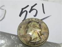 SILVER 25 CENT COIN CIRC - 1942-S