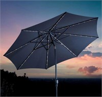 $200-Sunvilla 10' Round Solar LED Market Umbrella