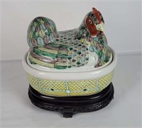 Antique Porcelain Chicken Tureen
