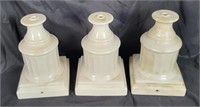 3 Vtg Porcelain Table Lamp Bodies