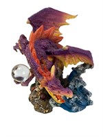 Dragon Statue Holding Crystal Ball