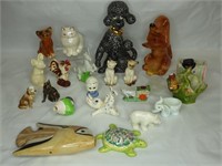 Group of Animal Figurines & Pottery