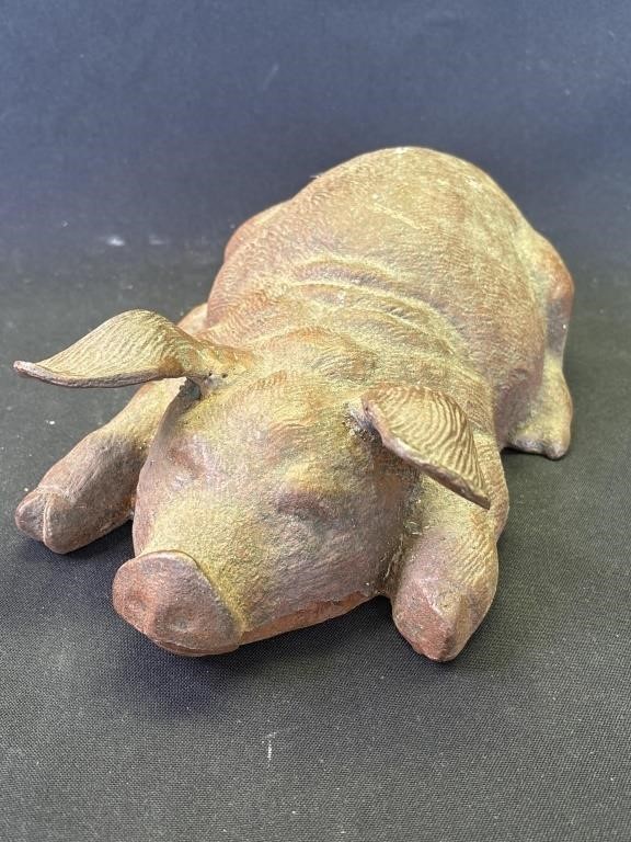 Vintage decorative cast iron pig