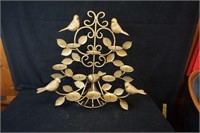 Brass Candle Holder with Birds