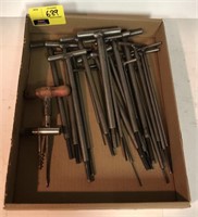 Flat w/ Vtg T Top Hex Keys And Drills