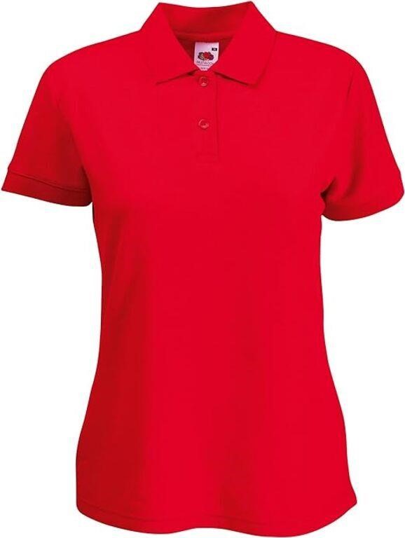 XL 2 pack Fruit of the Loom Women's Polo Shirt, Re