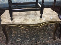 FRENCH STYLE MARBLE TOP COFFEE TABLE