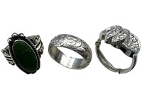 3 Sterling Rings