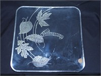 25th Anniversary Square Glass Plate