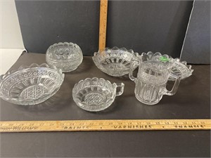 Antique glass lot- some have chips
