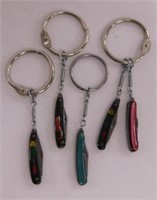 5 mini pocket knife keychains - Drilled 1971