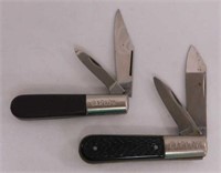 2 Barlow two blade pocket knives - New Silver