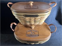 (2) John Deere Heritage Woven Baskets