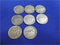 (8) 1967 Canadian Quarters Silver