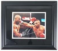 Signed Mike Tyson vs. Evander Holyfield Photo