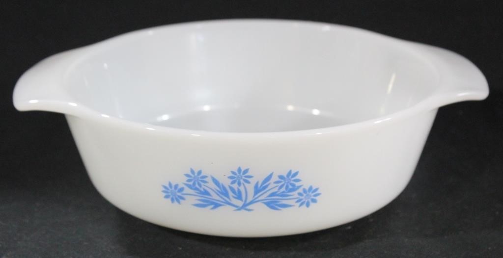 FireKing Blue Cornflower Round Casserole