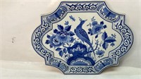 Porcelain Bird Blue Delft Plate