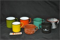 Granite and enamelware cups