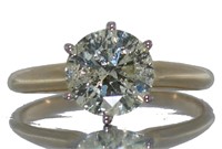 14kt Gold Round Brilliant 1.72 ct Diamond Ring