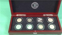 Display of different silver half dollars