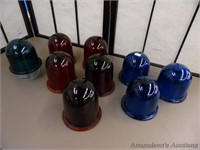 Small Assortment Red/Blue Glass Globes