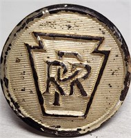 Antique RR Coat Button Worn By PA RR Employ