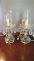 Pair of Glass Buffet Lamps