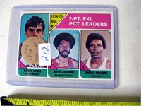 1974-75 Topps Card #222 ABA 2-pt FG PCT Leaders