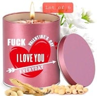 New Lot of 6 Oeago Valentines Romantic Candles 10x