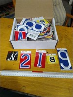 Box Joy Iron on Embroidered Numbers & Letters