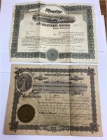 2 Stock Certificates-Maytag & Jewell Telephone