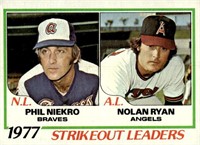 1978 Topps #206 Phil Niekro / Nolan Ryan VG