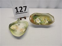 2 Germany Hand Painted Dishes