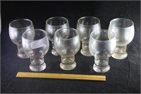 7 Retro Federal Glass Co Stackable Beer Glasses