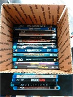 Box lot of 19 mixed genre Blu Ray discs