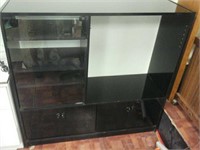 Black formica TV cabinet