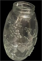 Vintage Embossed Fruit Shapes Syrup Jar