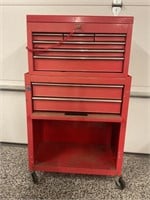 10 DRAWER METAL ROLL AROUND LOCKABLE TOOL BOX WITH