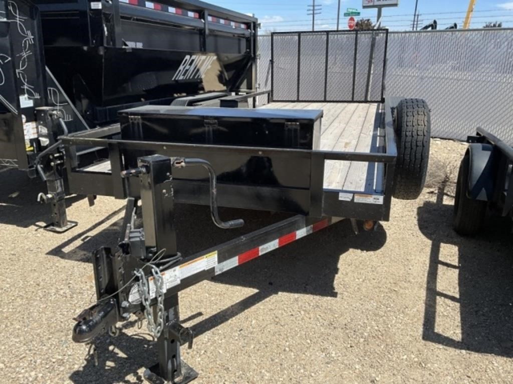 C&B 18 FT Flat Bed Tandem Axle Trailer W/ Ramp