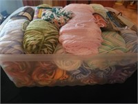 Tote of yarn