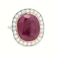 14ct R/G ruby 7.67ct ring