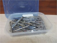 Large Lot of Knives in Container & Nut Crackers